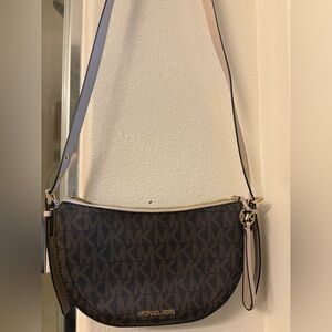 Michael Kors Black and Tan Crossbody Bag